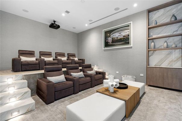 Home Theatre Room, Interior, Projection Screen, Recessed Lighting, Theatre Room