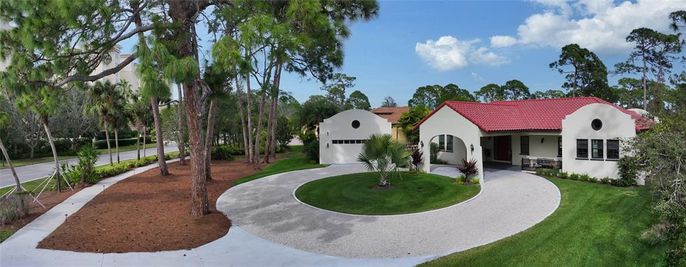 Attached, Backyard, Exterior, Facade, Spanish Mediterranean