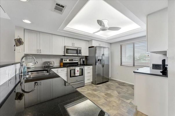 Interior, Kitchen, Recessed Lighting, Stainless Steel Appliances