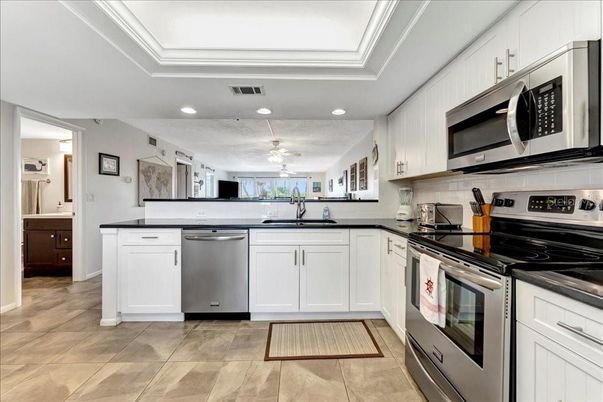 Interior, Kitchen, Recessed Lighting, Stainless Steel Appliances