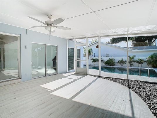 Interior, Pool, Sun Room, Wood Texture Flooring