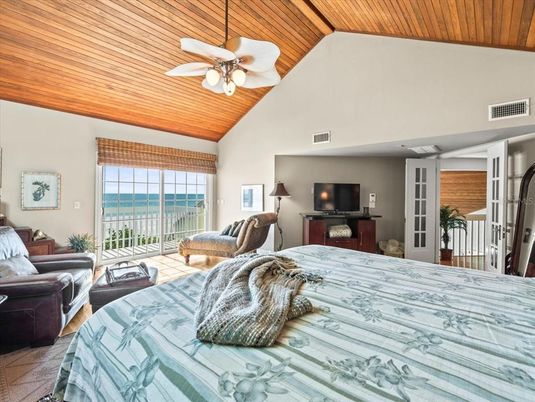 Bedroom, Interior, Water, Wooden Ceilings