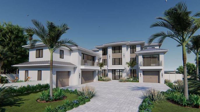 Attached, Exterior, Facade, Modern