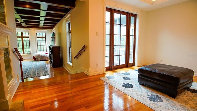 Bedroom, Interior, Wooden Beams, Wood Texture Flooring