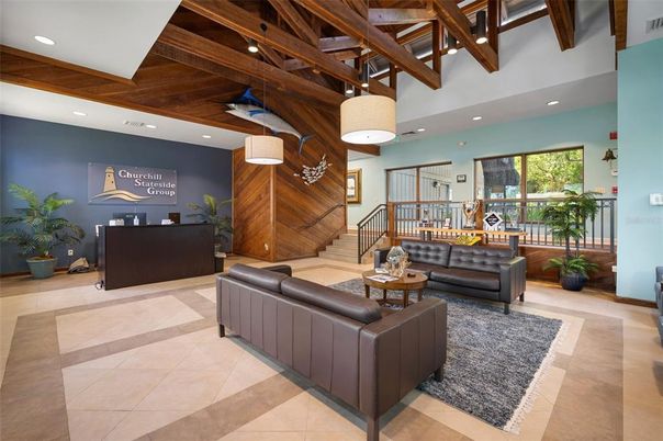 Interior, Living room, Recessed Lighting, Wooden Beams