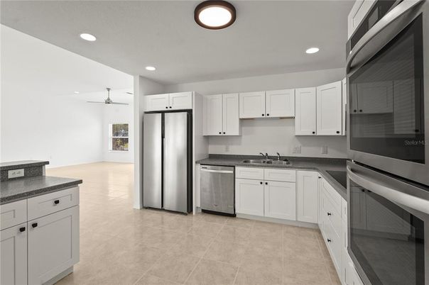 Interior, Kitchen, Recessed Lighting, Stainless Steel Appliances