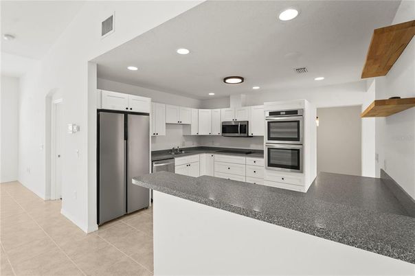 Interior, Kitchen, Recessed Lighting, Stainless Steel Appliances