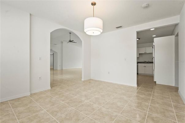 Empty room, Interior, Kitchen, Recessed Lighting