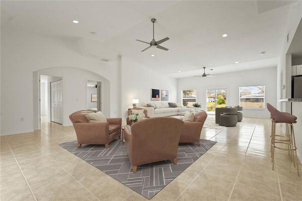 Interior, Living room, Recessed Lighting