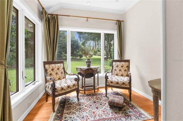 Interior, Sun Room, Wood Texture Flooring