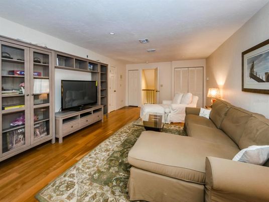 Bedroom, Interior, Living room, Recessed Lighting, Wood Texture Flooring
