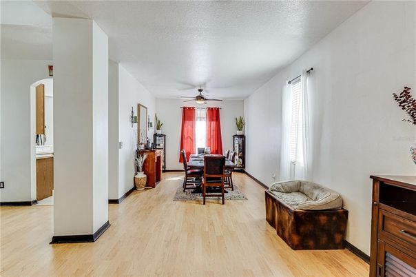 Dining room, Interior, Wood Texture Flooring