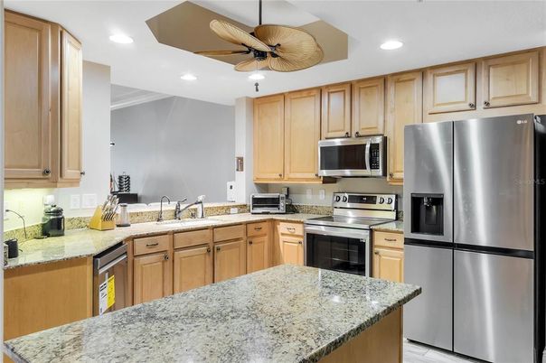 Interior, Kitchen, Recessed Lighting, Stainless Steel Appliances
