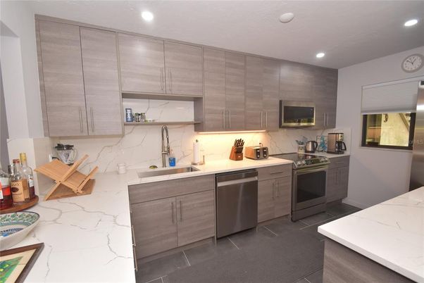 Interior, Kitchen, Recessed Lighting, Stainless Steel Appliances