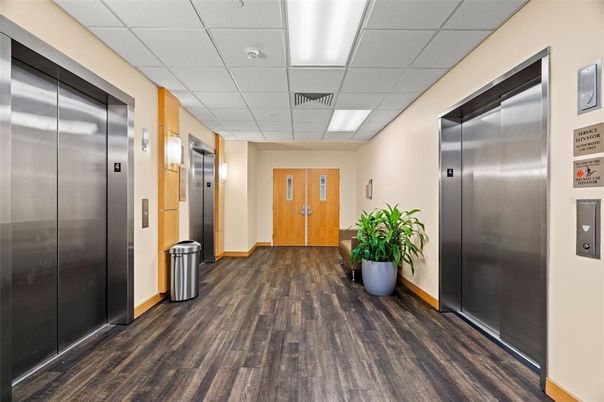 Elevator, Interior, Wood Texture Flooring