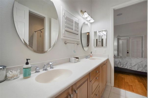 Bathroom, Bedroom, Dual Sink Vanities, Interior, Wood Texture Flooring