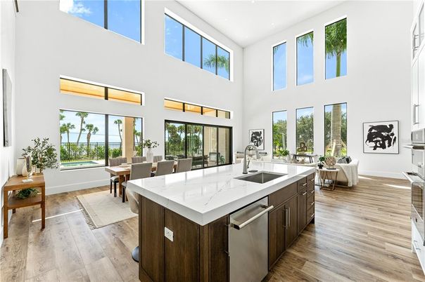Dining room, Interior, Kitchen, Living room, Wood Texture Flooring