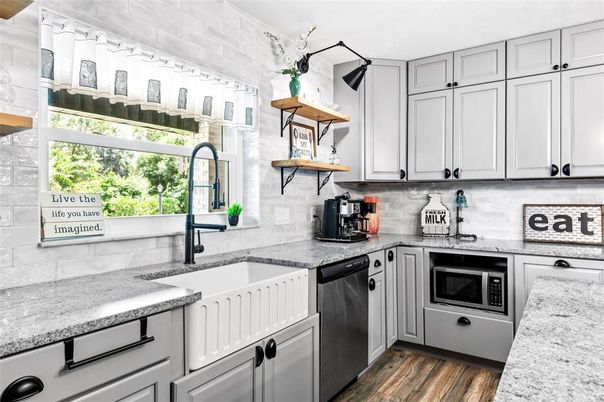 Interior, Kitchen, Wood Texture Flooring