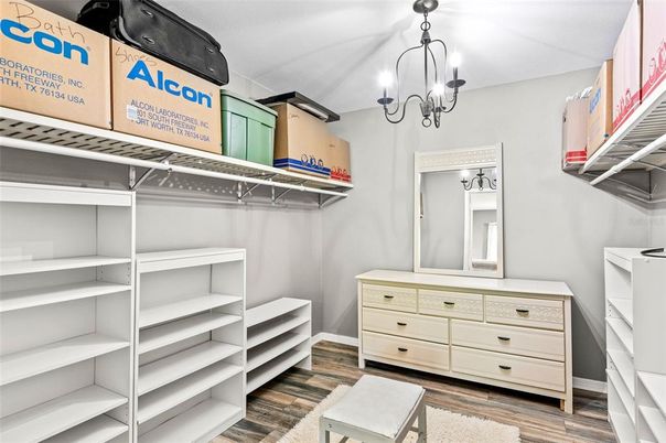 Chandelier, Interior, Walk-in Closets, Wood Texture Flooring