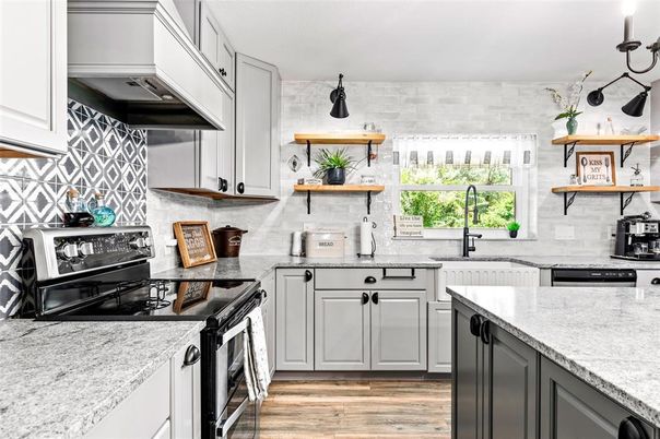 Interior, Kitchen, Wood Texture Flooring