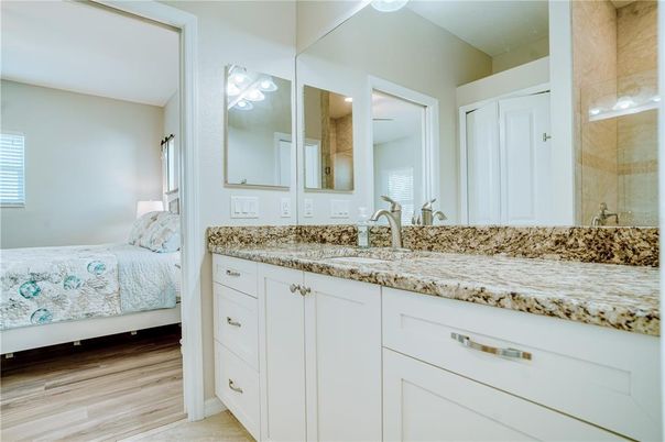 Bathroom, Bedroom, Dual Sink Vanities, Interior, Wood Texture Flooring