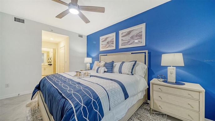 Bedroom, Interior, Recessed Lighting