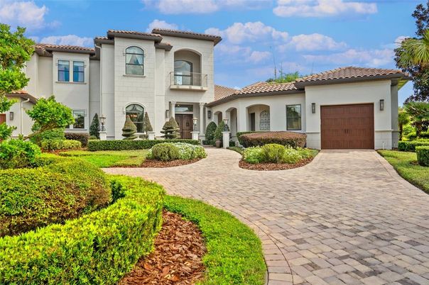 Attached, Exterior, Facade, Mediterranean