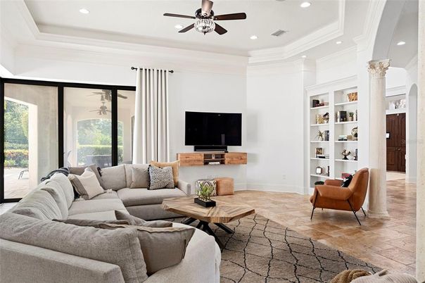 Interior, Living room, Recessed Lighting