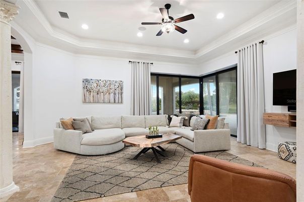 Interior, Living room, Recessed Lighting
