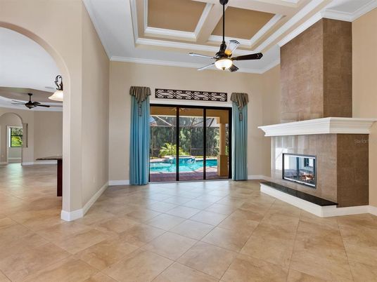 Empty room, Fireplace, Interior