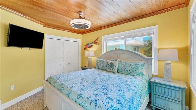 Bedroom, Interior, Wooden Ceilings