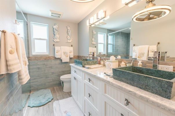 Bathroom, Dual Sink Vanities, Interior, Wood Texture Flooring