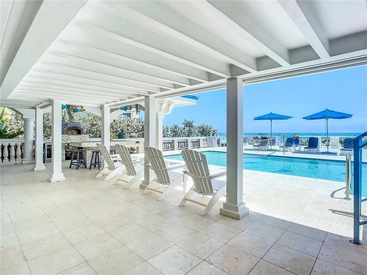 Exterior, Fireplace, Pool