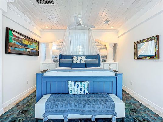 Bedroom, Interior, Recessed Lighting, Wooden Ceilings