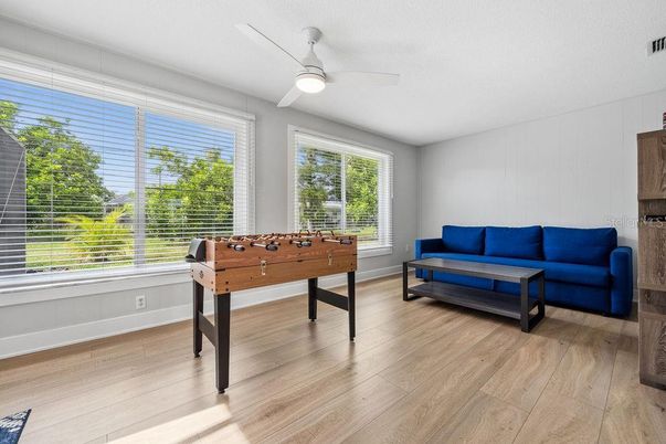 Game Room, Interior, Wood Texture Flooring