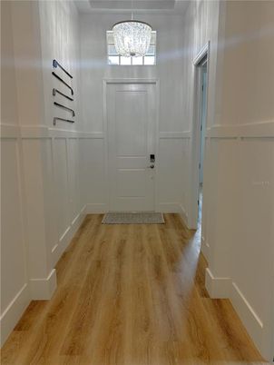 Chandelier, Interior, Wood Texture Flooring