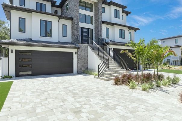Attached, Exterior, Facade, Modern