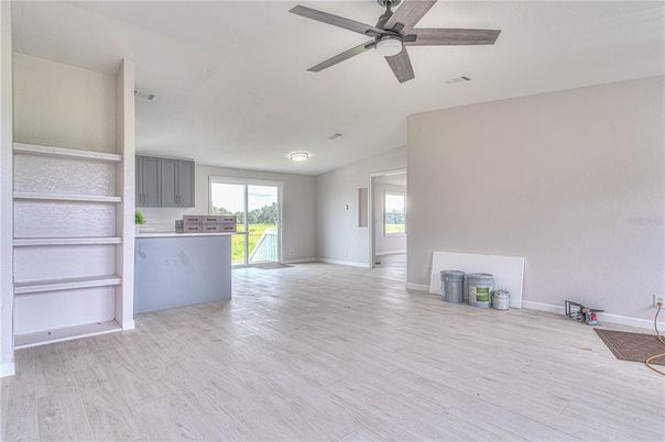 Empty room, Interior, Kitchen, Wood Texture Flooring