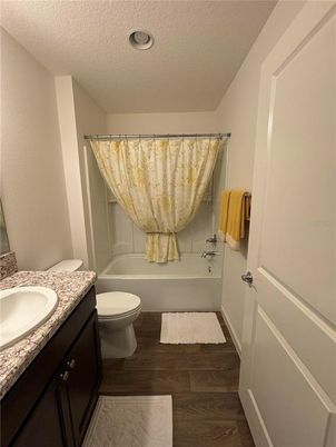 Bathroom, Interior, Recessed Lighting, Wood Texture Flooring