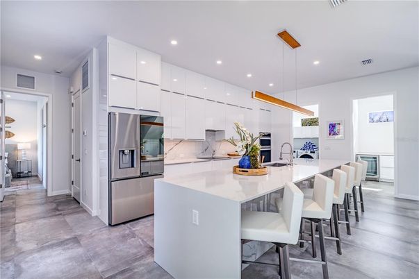 Interior, Kitchen, Pendant Lights, Recessed Lighting, Stainless Steel Appliances