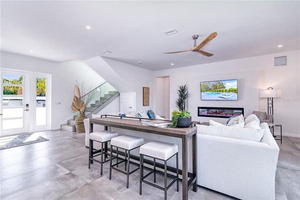 Billiard Table, Game Room, Interior, Living room, Recessed Lighting