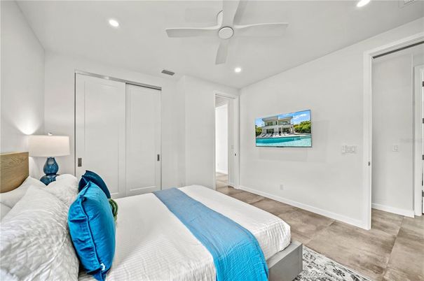 Bedroom, Interior, Recessed Lighting