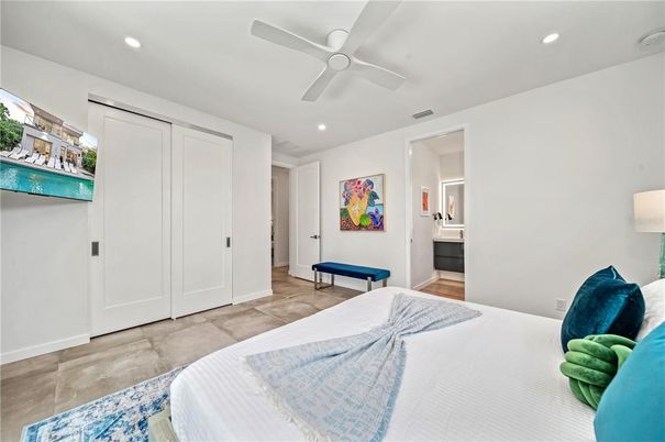Bedroom, Interior, Recessed Lighting