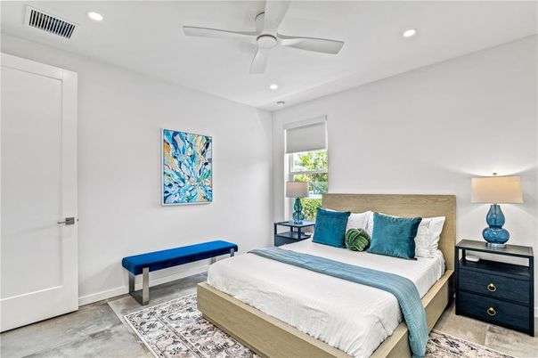Bedroom, Interior, Recessed Lighting