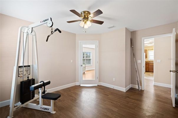 Fitness Equipment, Interior, Wood Texture Flooring