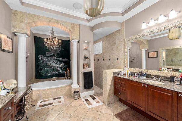 Bathroom, Chandelier, Dual Sink Vanities, Interior