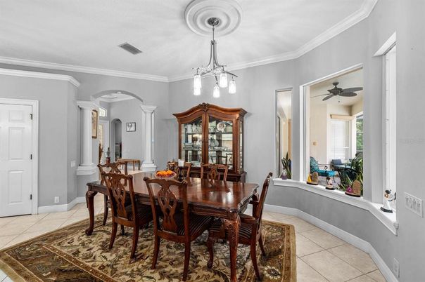 Dining room, Interior, Pendant Lights