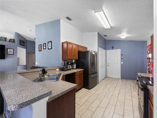 Interior, Kitchen, Wood Texture Flooring