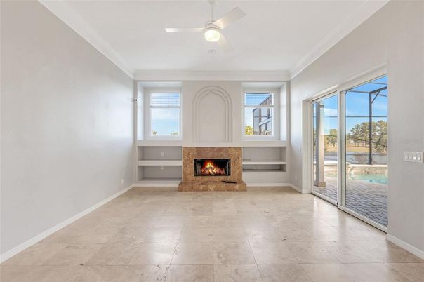 Empty room, Fireplace, Interior