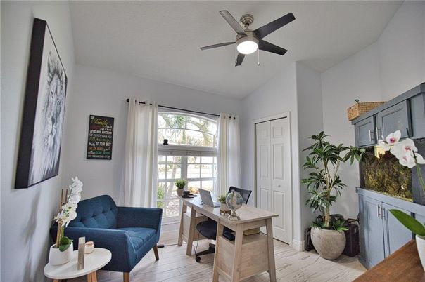 Home Office, Interior, Wood Texture Flooring